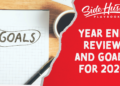 Year End Reivew with Goals notepad